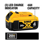 20V MAX Cordless 7 Tool Combo Kit with TOUGHSYSTEM Case, (1) 20V 4.0Ah Battery and (2) 20V 2.0Ah Batteries
