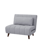 A&D Home Springfield Polyester Convertible Futon Chair, Yellow