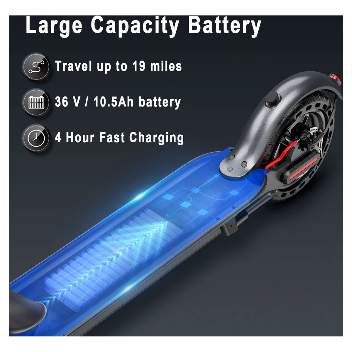 AOVOPRO ES80 350W 8.5' Foldable Electric Scooter for Adults, 21 Miles Range