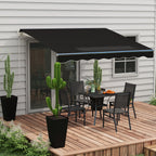 Outsunny Set of 3 Tall Planters with Drainage Hole, Outdoor Flower Plant Pots, Indoor Planters for Porch, Front Door, Entryway, Patio and Deck, Black