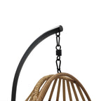 Mainstays Outdoor Wicker Patio Hanging Egg Chair, Gray