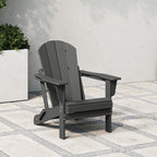 Westintrends Outdoor Folding HDPE Adirondack Chair, Patio Seat, Weather Resistant, Dark Brown
