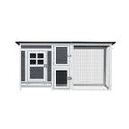 Chicken Coop with Run Wooden Cage,Outdoor Indoor Chicken Rabbit Small Animal House