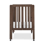 Delta Children Lee Portable Folding Mini Crib with 1.5-Inch Mattress - Greenguard Gold Certified, Bianca White