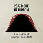 Coleman Skydome? 4-Person Camping Tent with Screen Room, Rock Grey