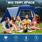 NAIZEA SUV Tent Automatic Camping Tent 10'x10' Waterproof Camping Tent 8 Person