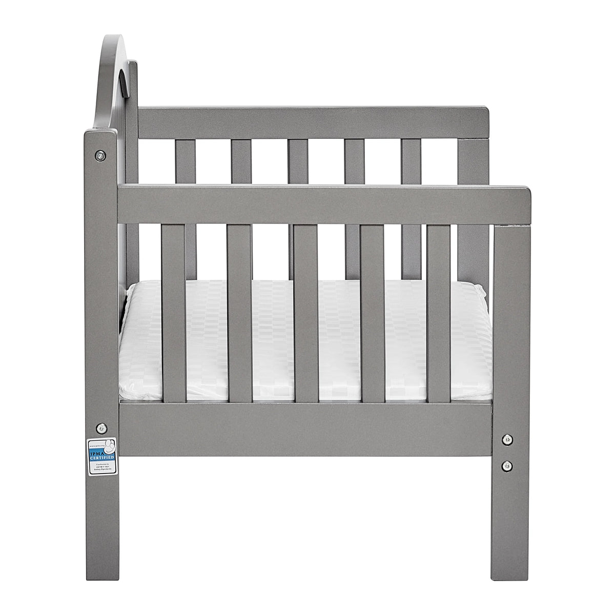 Dream On Me Portland 3 in 1 convertible Toddler Bed, Steel Grey