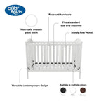 Baby Relax Adele 3-in-1 Convertible Crib. White