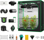 VIVOSUN GIY Smart Grow Tent System 2x2, WiFi-Integrated Grow Tent Kit, with Automate Ventilation and Circulation, Schedule Full Spectrum 100W LED Grow Light, and GrowHub E42A Controller