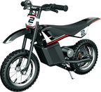Razor Dirt Rocket MX125 Electric-Powered Dirt Bike - Black with Decal Included, for Child 5+