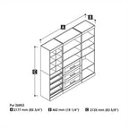 Bestar Pur 86W Closet Organizer System in White - Engineered Wood