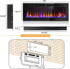 Vitesse Electric Fireplace 50 in 1500 W