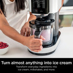 Ninja CREAMi Ice Cream Maker, for Gelato, Mix-ins, Milkshakes, Sorbet, Smoothie Bowls & More, 5 One-Touch Programs, with (2) 16 oz Pint Containers & Lids, Perfect for Kids, White, NC300WH