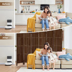 Aletheiawu 4 Panel Room Divider Wall and Folding Privacy Screens��No Installation Required��White