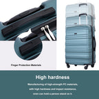 Tripcomp Hardside Luggage Set 3-Piece Set (21/25/29) Lightweight Suitcase 4-Wheeled Suitcase Set(Purple)