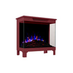 Modern Ember 24-in 3-Sided Freestanding Electric Stove in Black ME-24-3SD-BLK