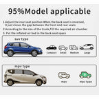 Auto Car Air Mattress Travel Bed PVC Flocking Inflatable Camping Bed with 2 Pillows