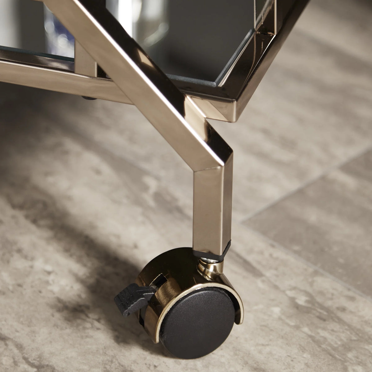 Weston Home Grosseto Champagne Gold Bar Cart