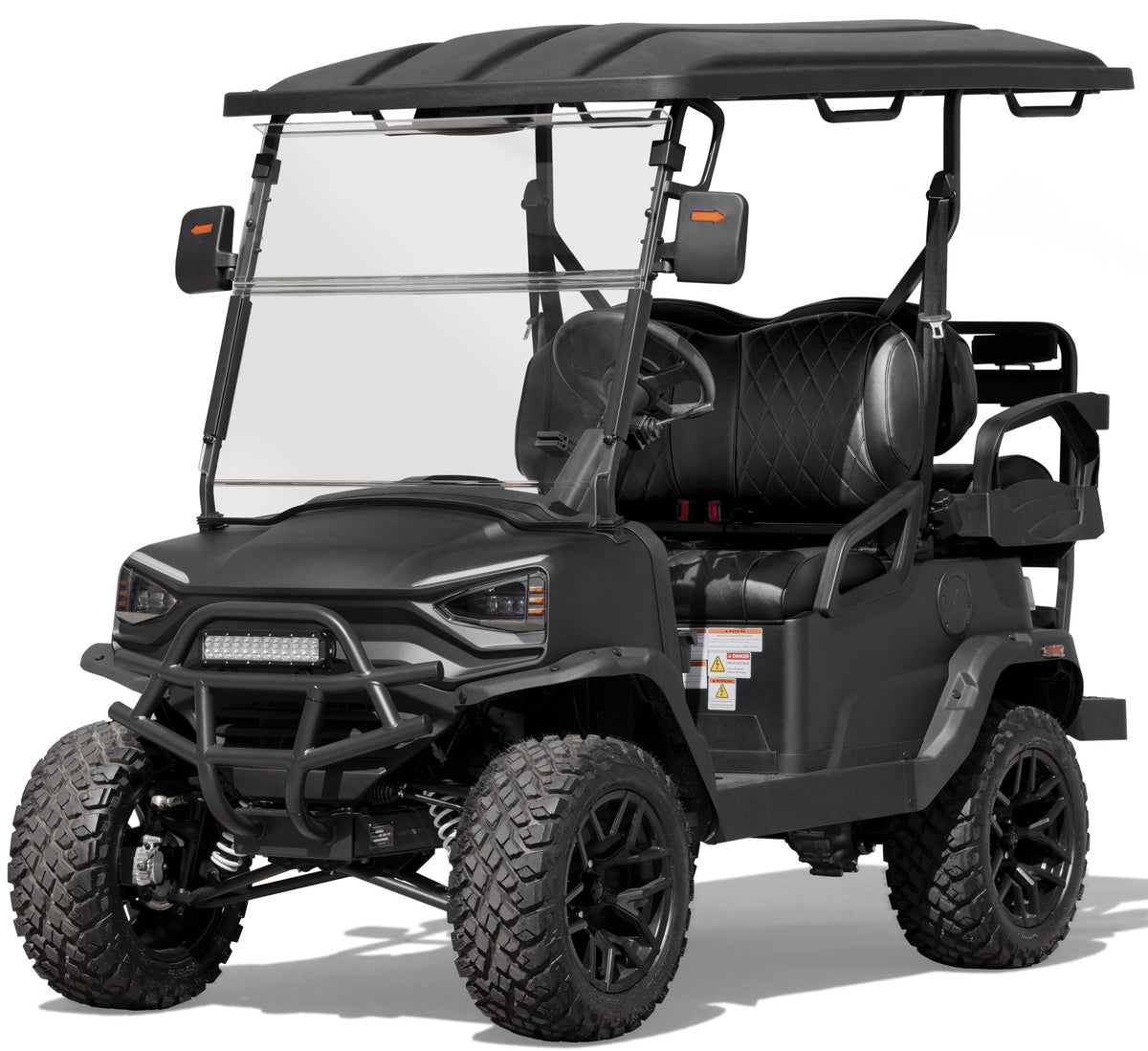 Coleman Powersports CGC2 51.2V Electric Utility Golf Cart, 4-Seater Vehicle Up to 20 MPH & 40 Miles Range, 5kW Motor, LCD Display & Rear Storage, Ages 16 and Up, Matte Black