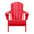 Westintrends Outdoor Folding HDPE Adirondack Chair, Patio Seat, Weather Resistant, Dark Brown