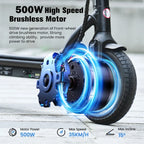 iScooter Electric Scooter Adult, 350W Motor, 21 Miles Long Range, 19 mph & 8.5" Pneumatic tire Folding Commuter Electric Scooter for Adults & Teens, Superior Performance Smart App & Dual Braking