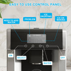TABU 3 in 1 Ice Maker with Water Dispenser,40 lbs/24H,Ice Machine with Ice Crushing,Self Cleaning,Black