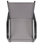 Flash Furniture 5 Pack Brazos Series Brown Outdoor Stack Chair with Flex Comfort Material and Metal Frame