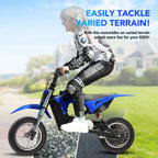36V Kids Electric Dirt Bike,Fast Speed Electric Motorcycle Up to 16 MPH & 10 Miles Long-Range, 3-Speed Modes, Twist Grip Throttle, Dual Suspension & Brakes for Kids Ages 5-10 Ride on Toys