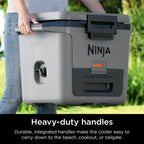 Ninja FrostVault 30qt Hard Cooler with Dry Zone, Ice Chest Cooler, White, FB131WH