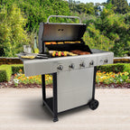 Kenmore BBQ Propane Gas Grill - 5 Burners with Side Burner & Searing Zone, 644 Sq. In. Stainless Steel Grill, 66,000 BTU, Ideal for Outdoor Cooking, Patio & Backyard, Black