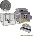 Aivituvin Extra Large Chicken Coop Wooden Hen House for 8-10 Chickens