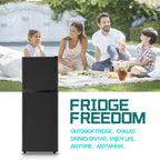 JIEJIA 5.0 Cu.Ft Apartment Size Refrigerators with Separate Freezer, 2 Door Refrigerator, Small Fridge with Freezer, Gray