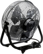 TPI 1-Phase, 120V 12" Industrial Floor Fan 1/12 HP