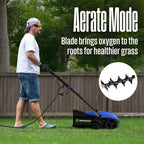 Westinghouse W13ADAC 13-Inch 12 Amp 2-in-1 Corded Electric Dethatcher and Aerator with 8 Gallon Thatch Collection Bag, 4-Position Depth Adjustment, Foldable Handle