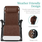 Best Choice Products Oversized Zero Gravity Chair, Folding Recliner w/ Removable Cushion, Side Tray - Fossil Gray