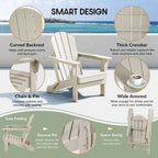 Westintrends Outdoor Folding HDPE Adirondack Chair, Patio Seat, Weather Resistant, Dark Brown