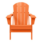 Westintrends Outdoor Folding HDPE Adirondack Chair, Patio Seat, Weather Resistant, Dark Brown