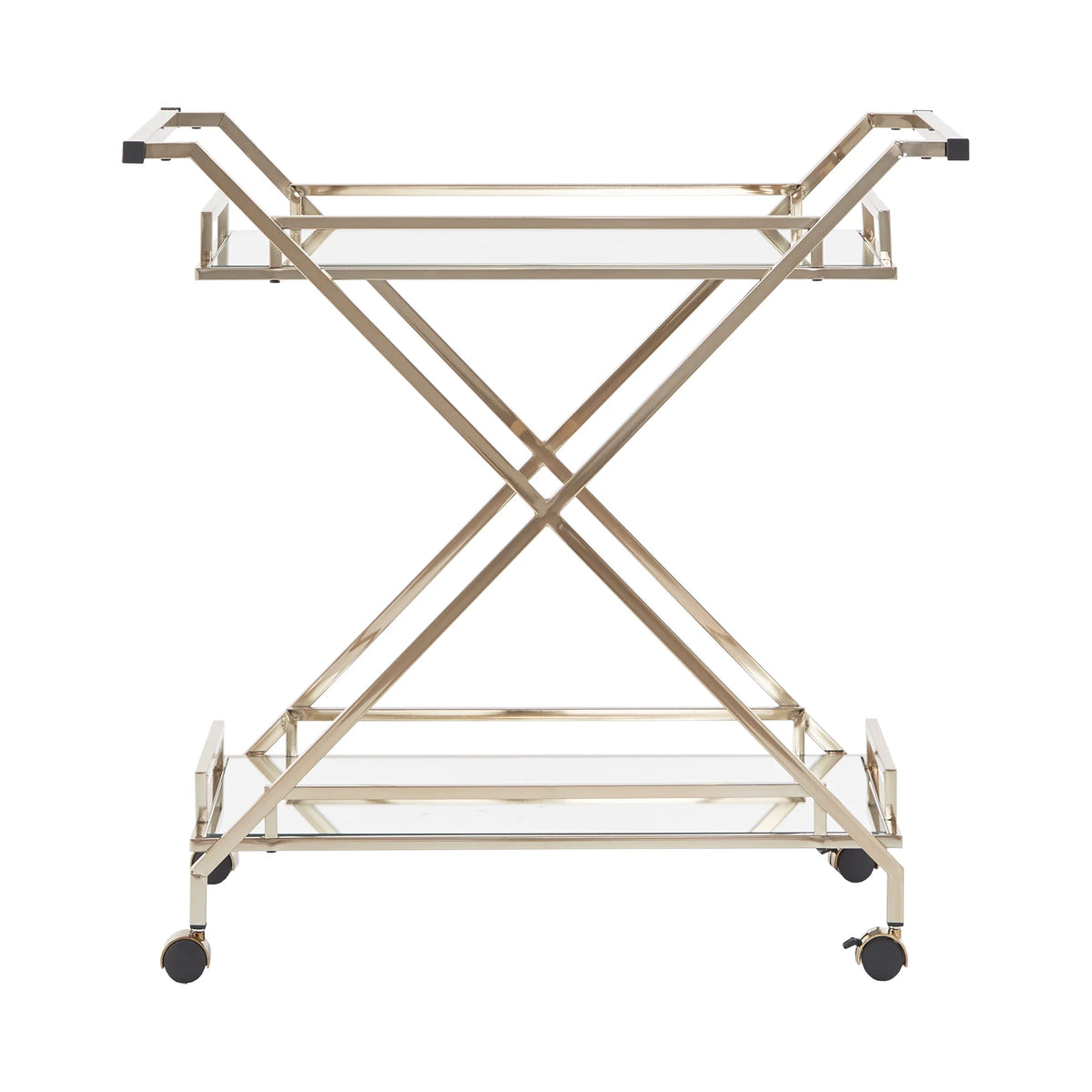 Weston Home Grosseto Champagne Gold Bar Cart