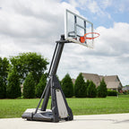 Spalding the Beast 7.5ft - 10ft Adjustable Height 60" Glass Portable Basketball System (Adult)