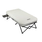Coleman Cot and Thick Queen Air Mattress Combo Side Tables, Pump Included