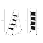 Best Choice Products 4-Step Portable Folding Steel Ladder w/ Hand Rail, Wide Platform Steps, 330lbs Capacity