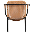 Emma + Oliver Indoor/Outdoor Stacking Rattan Restaurant Patio Chairs, Set of 2, Gray