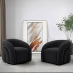 360�� Swivel Accent Chair for Living Room, Boucle Barrel Armchair Single Sofa Chair Reading Chair, Sage Green