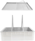 Beekeeping Uncapping Station for Honey Harvesting - Ergonomic Bee Frame Uncapping Tool with Stainless Steel Drip Tray & Food-Grade Plastic Tub,Honey Collection System,Professional Apiary Equipment