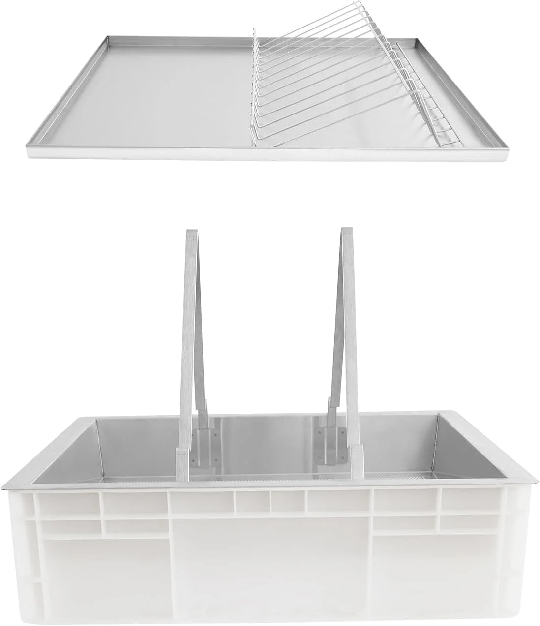 Beekeeping Uncapping Station for Honey Harvesting - Ergonomic Bee Frame Uncapping Tool with Stainless Steel Drip Tray & Food-Grade Plastic Tub,Honey Collection System,Professional Apiary Equipment