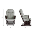 Baby Relax Huntington Glider Rocker. Gray and Espresso