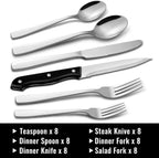 48-Pieces Silverware Set Stainless Steel Flatware Cutlery Utensil Set Spoons