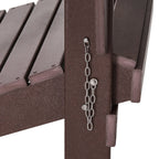 Westintrends Outdoor Folding HDPE Adirondack Chair, Patio Seat, Weather Resistant, Dark Brown