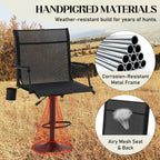 Danrelax 360�� Silent Camo Hunting Blind Chair, Armrests, Side Pouch, Telescopic Legs