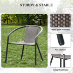 Gaildon Pack Medium Brown Rattan Indoor-Outdoor Restaurant Stack Chair | Versatile and Stylish Seating